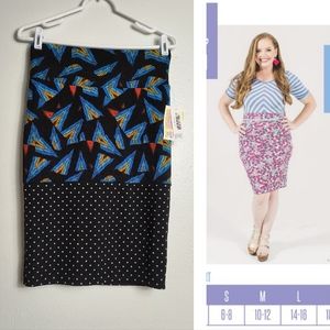 Lularoe Cassie Pencil Skirt High Waist Women's Size Small S Block Colors